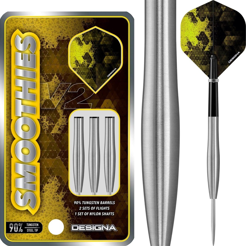 Designa – Smoothies V2 M3 Darts – Steel Tip – 90% Tungsten – 23g 25g 23 grams