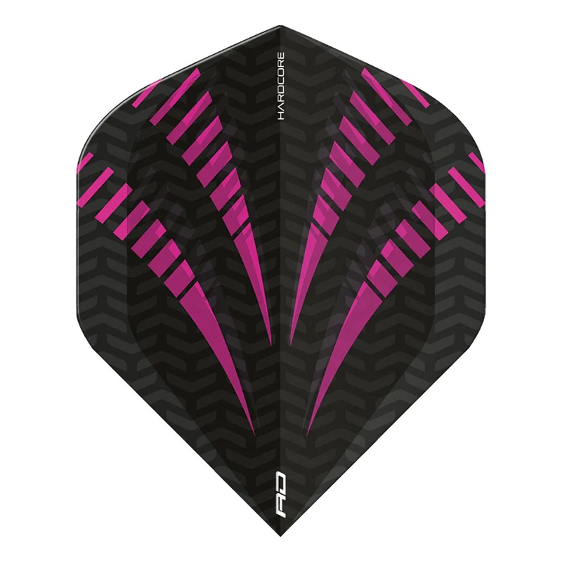 Hardcore Radical Pink Standard Dart Flights by Red Dragon