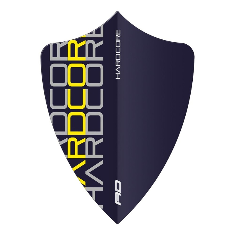 Hardcore Triple Freestyle Dart Flights Yellow Freestyle