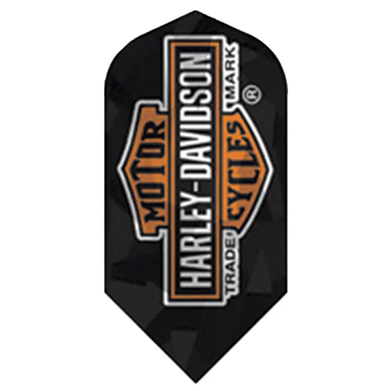 Harley-Davidson 2D Glitter Trademark Dart Flights – Slim Slim 100 Micron Polymer