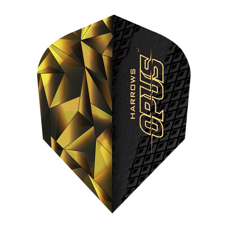 Harrows Opus Gold No6 Shape Dart Flights Black/Gold