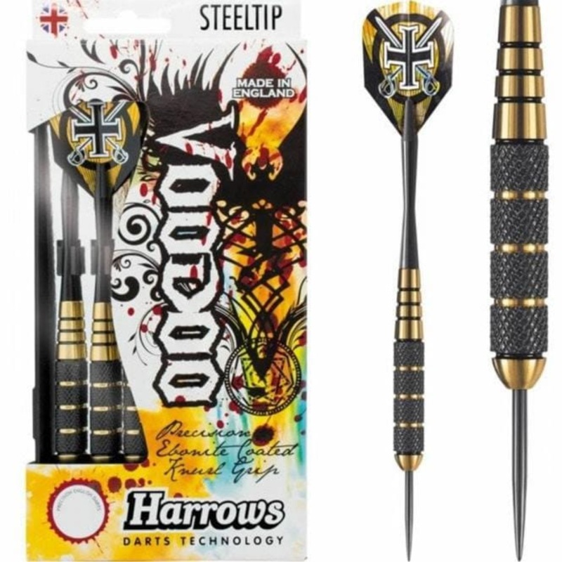 Harrows Voodoo Darts – Steel Tip Brass – Knurled Grip 19g