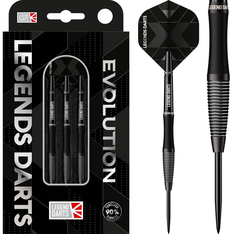 Legend Darts – Steel Tip – Revolution Series – B01 – Black – Micro Scallop 22g