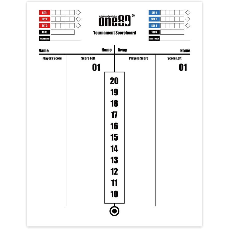 One80 Tournament Scoreboard – Marker Board – Dry Wipe – 60x44cm – Whiteboard