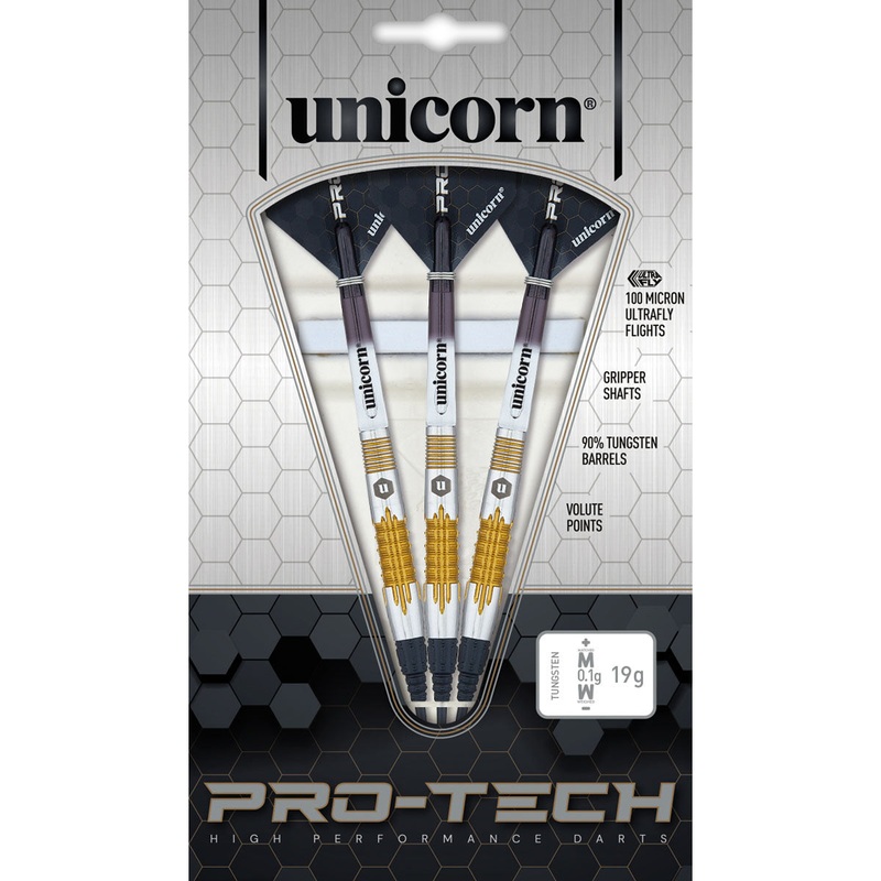Protech Style 1 90% Tungsten Dart Soft Tip Darts by Unicorn 17 Gram