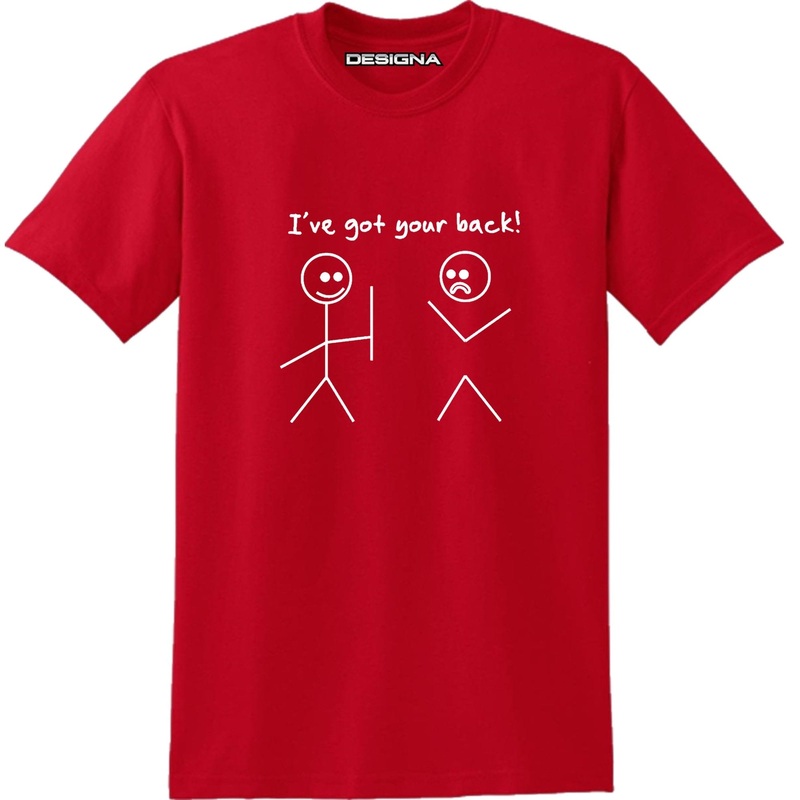 T Shirt – Humour Dart T-Shirt – Red – I Got Your Back 2XL
