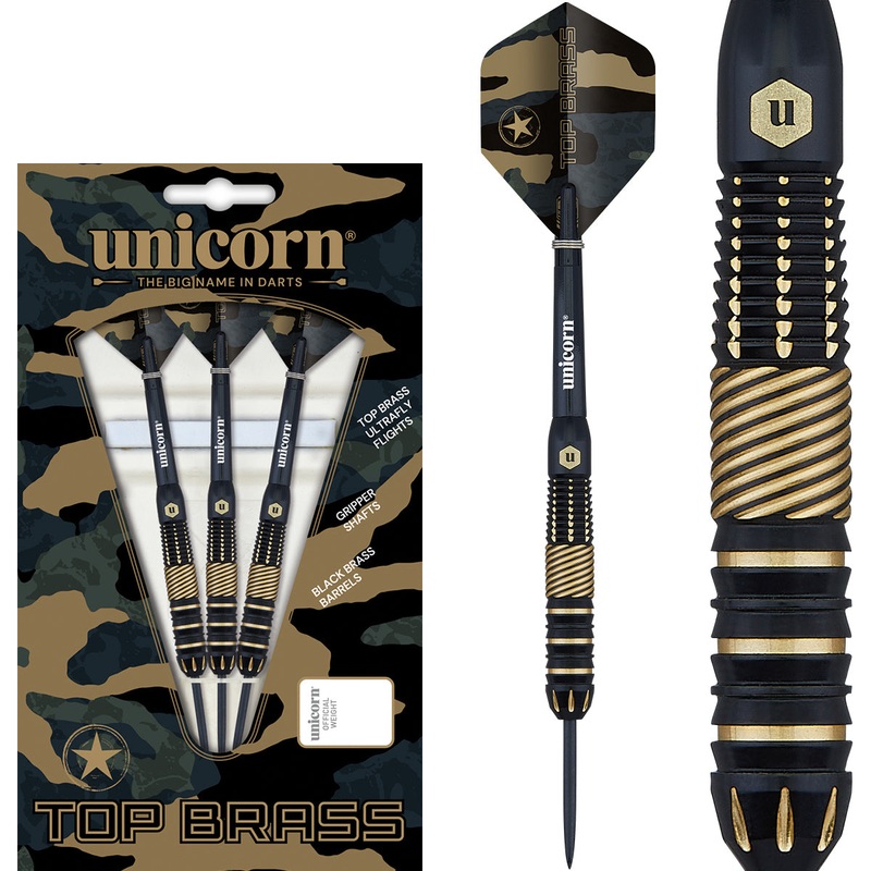 Top Brass 2 Steel Tip Darts by Unicorn 19 Gram