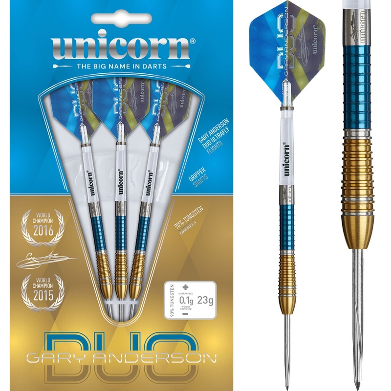 Unicorn Gary Anderson Darts – Steel Tip – 90% Tungsten – Flying Scotsman – Phase 6 Duo 21g