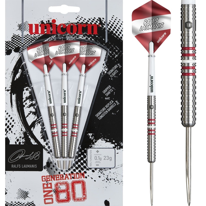 Unicorn Gen180 Darts – Steel Tip – 90% Tungsten – Ralfs Laumanis – 23g