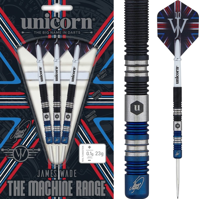 Unicorn – James Wade The Machine Two Tone Darts – Steel Tip – 90% Tungsten – 21g 23g 25g 21 grams
