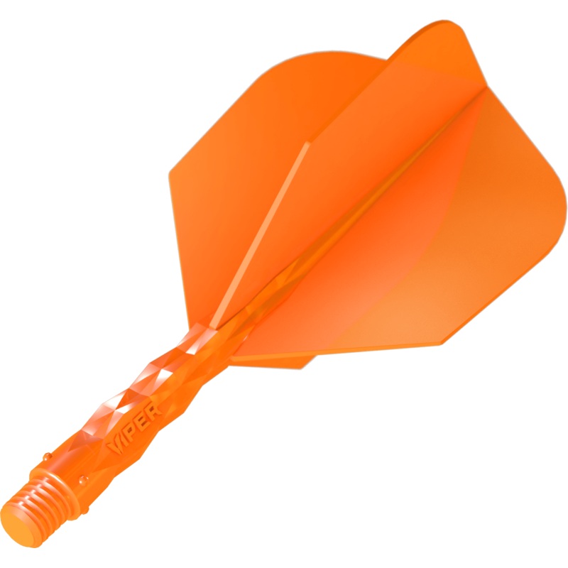Viper Diamond Core Dart Flights – Moulded Flights & Shaft – Standard – Neon Orange Short