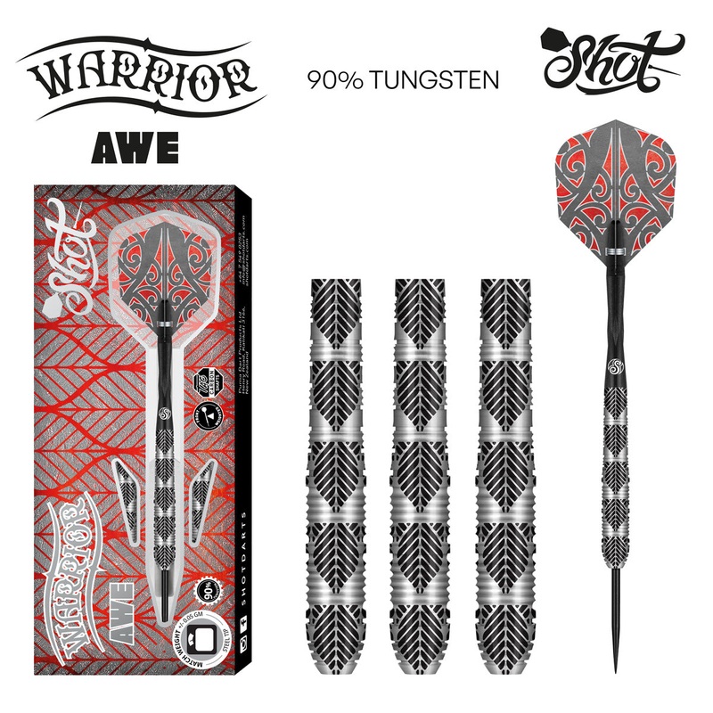 Warrior Awe 90% Tungsten Steel Tip Darts by Shot 22 Gram