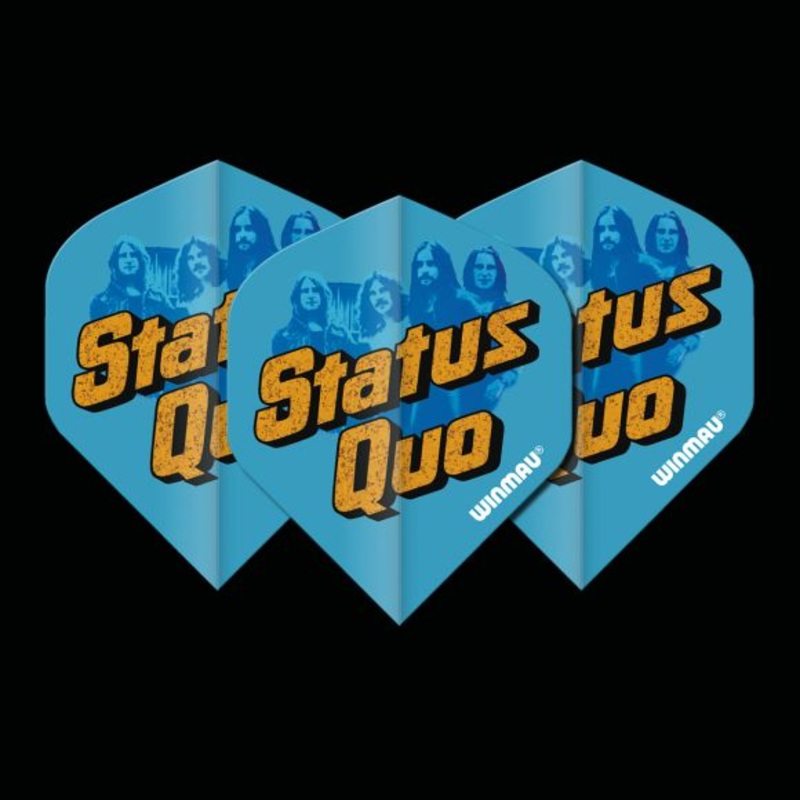 Winmau Rock Legends Status Quo Blue Logo Standard 100 Micron Poly metronic extra thick