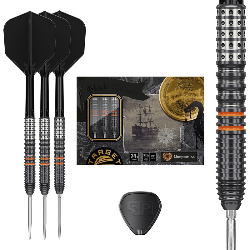 Black Marque Morpheus G2 90% Tungsten SP Steel Tip Darts by Target Japan 24 Gram