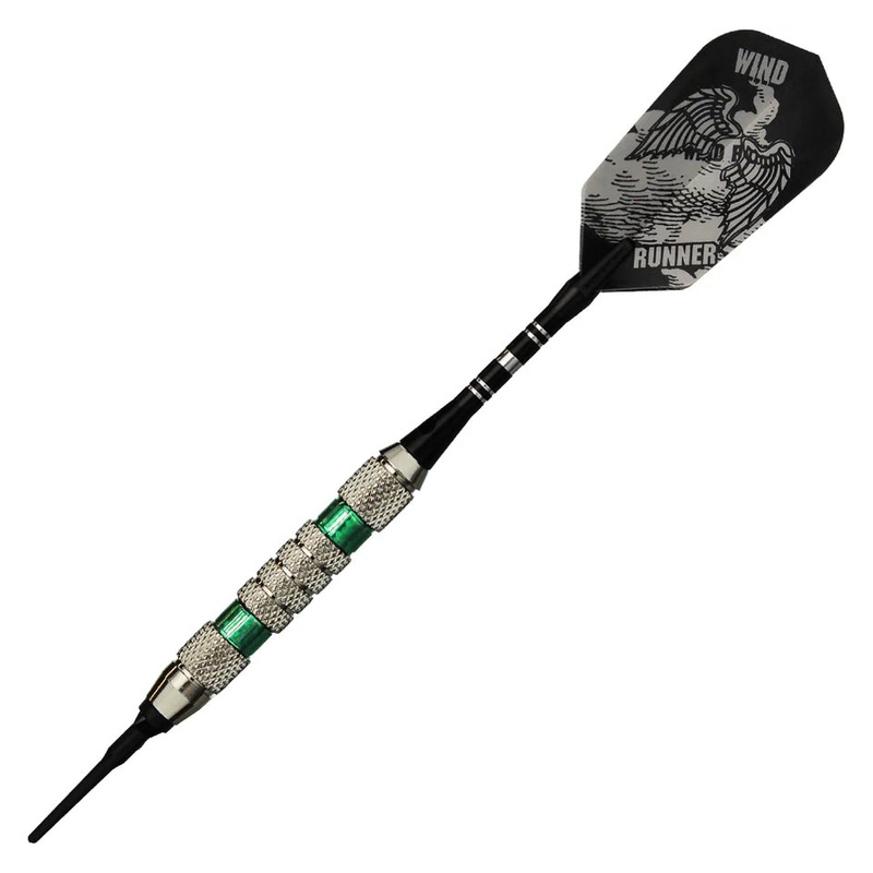 GLD Wind Runner Soft Tip Darts – Green 18gm