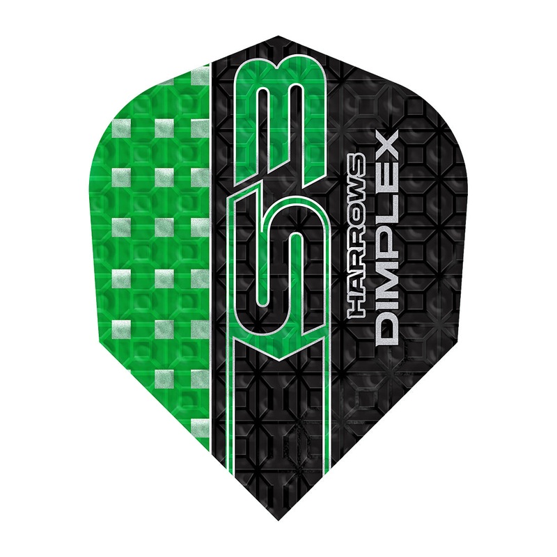 Harrows Dimplex Series 3 Dart Flights Green No6 Shape
