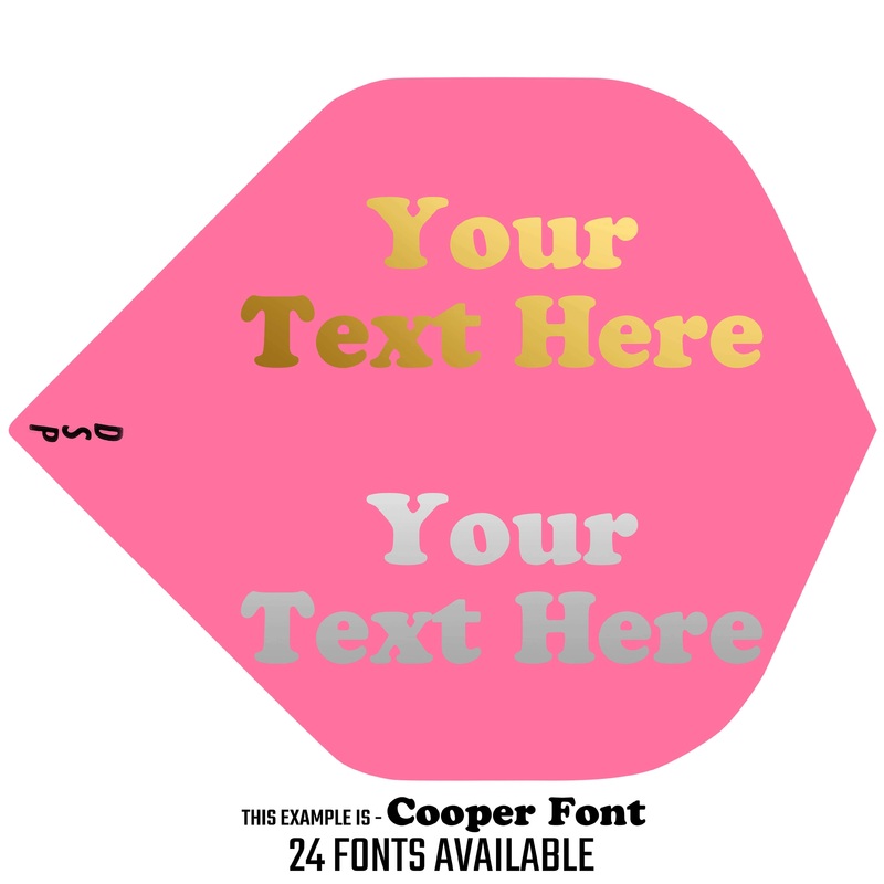 Personalised Flights – Hot Foil – 5 Sets – Poly Plain – Std – Fluro Pink Default Title