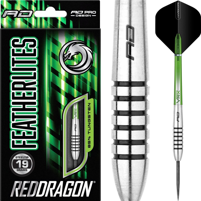 Red Dragon – Featherlite 9 Darts – Steel Tip – 85% Tungsten – 19g