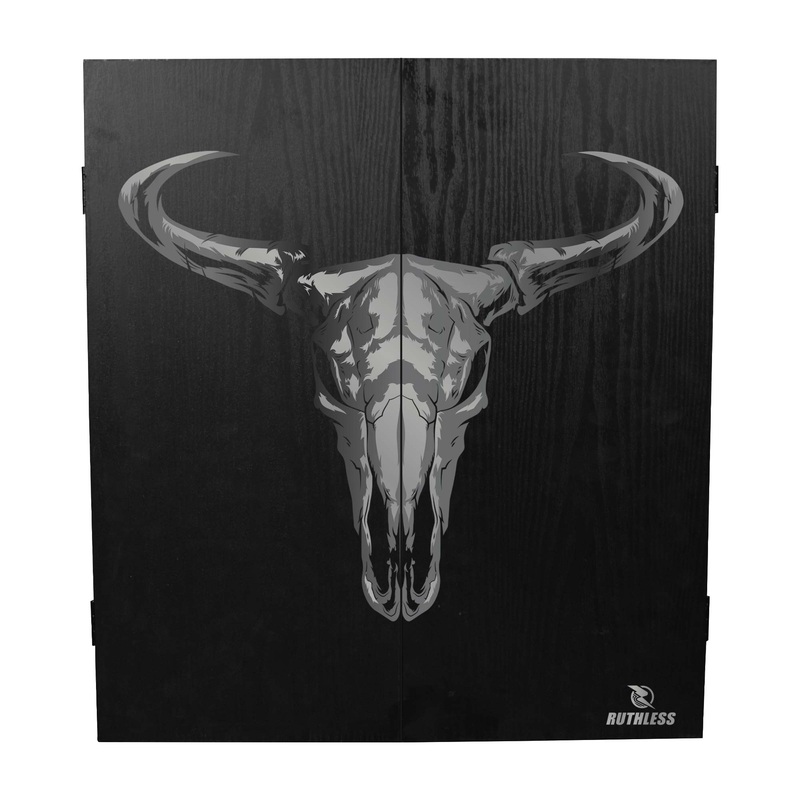 Ruthless Dartboard Cabinet – Square Design – Skull