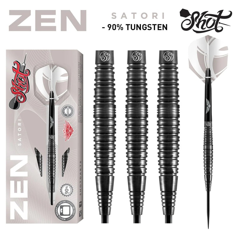 Shot Zen Satori Steel Tip Dart Set-90%-Tungsten-23gm
