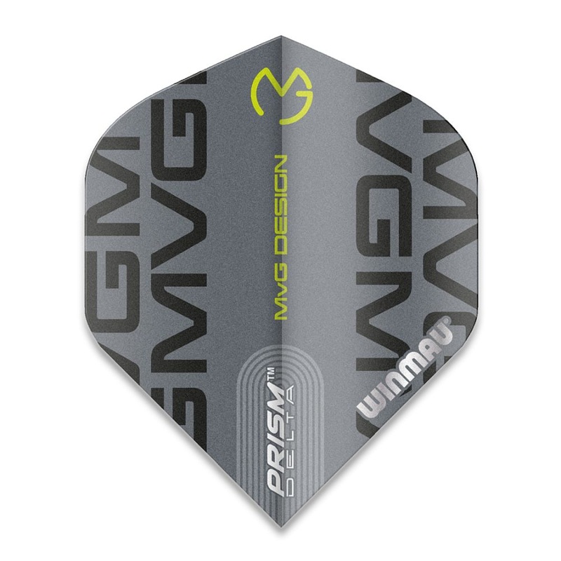 Winmau Prism Delta MvG 2021 Grey Print Dart Flights No2 Standard