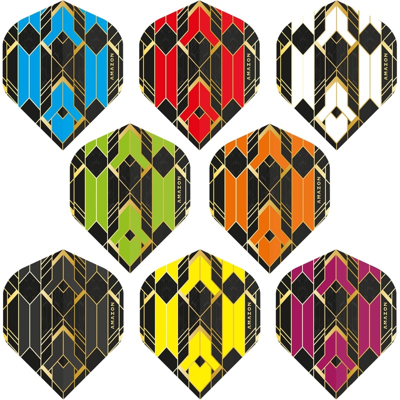 *Amazon Glaze Dart Flights – No2 – Std – Black Blue
