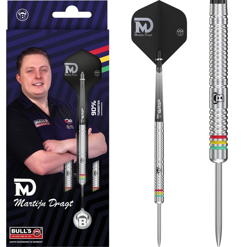 BULL’S Martijn Dragt Darts – Steel Tip – 90% Tungsten – 24g