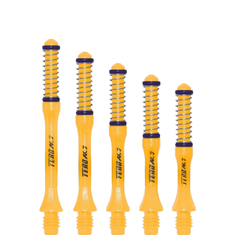 *Cuesoul – Dart Shafts – Tero Flight System – AK7 – Slim – Set of 4 – Yellow Cuesoul 32mm