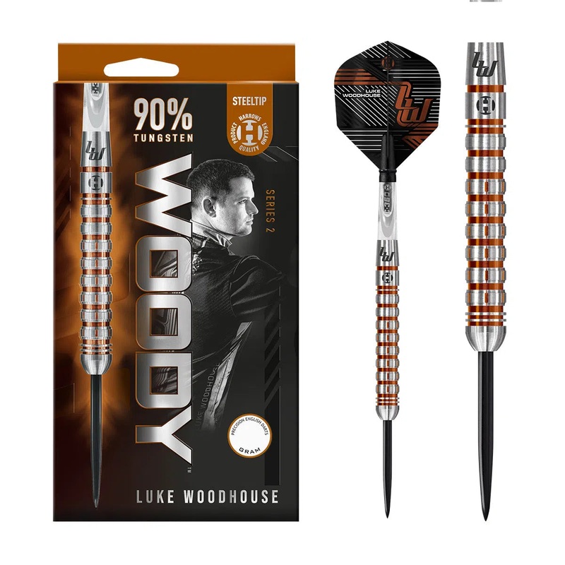 Harrows Luke Woodhouse Series 2 90% Tungsten Steel Tip Darts 21 GRAM