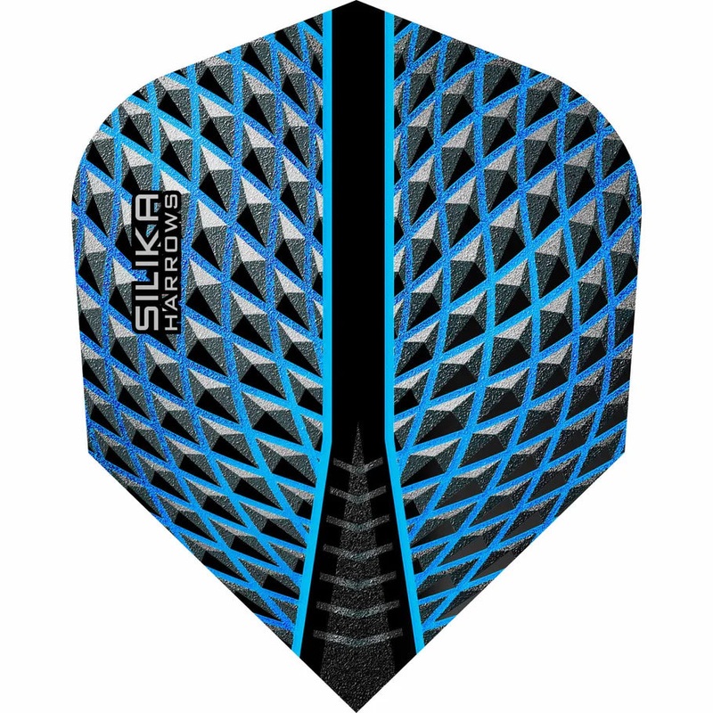 Harrows Silika – Patented Tough Crystalline Coated Blue – No6 Standard Dart Flights Standard 100 Micron Extra Strong