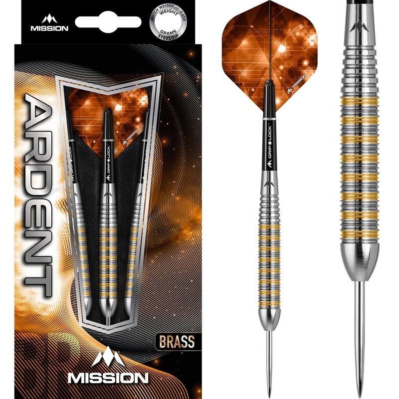 MISSION ARDENT DARTS – STEEL TIP BRASS – M2 – FRONT RING GRIP 24g