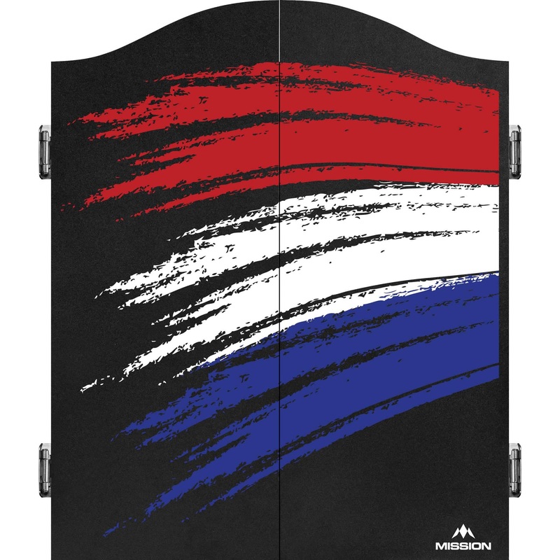Mission Dartboard Cabinet – Nederland Design – Black – Brush Stroke