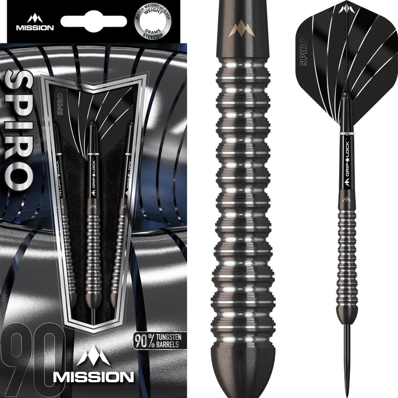 Mission – Spiro M2 Darts – Steel Tip – 90% Tungsten – 20g 22g 24g 20 grams