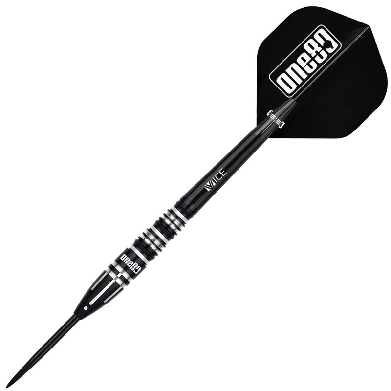 One80 Tsuji III Steel Tip Darts – Black