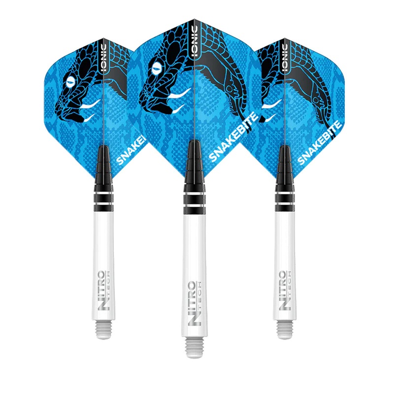 Peter Wright Snakebite Nitrotech & Hardcore Combo – White & Blue by Red Dragon – 3 Sets