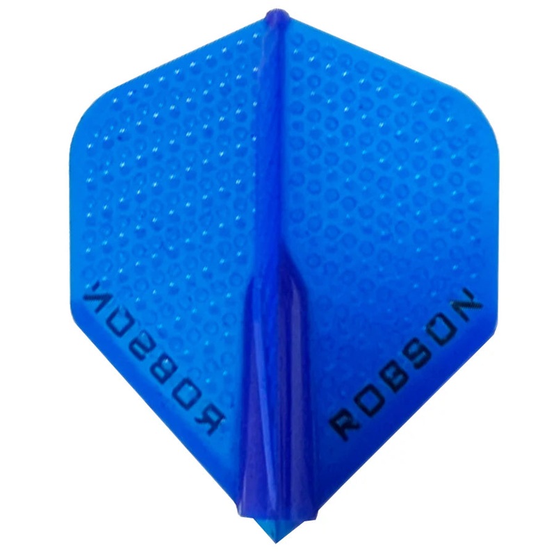 Robson Dimpled Plus Dart Flights – Standard Blue Standard 350 Micron Blue