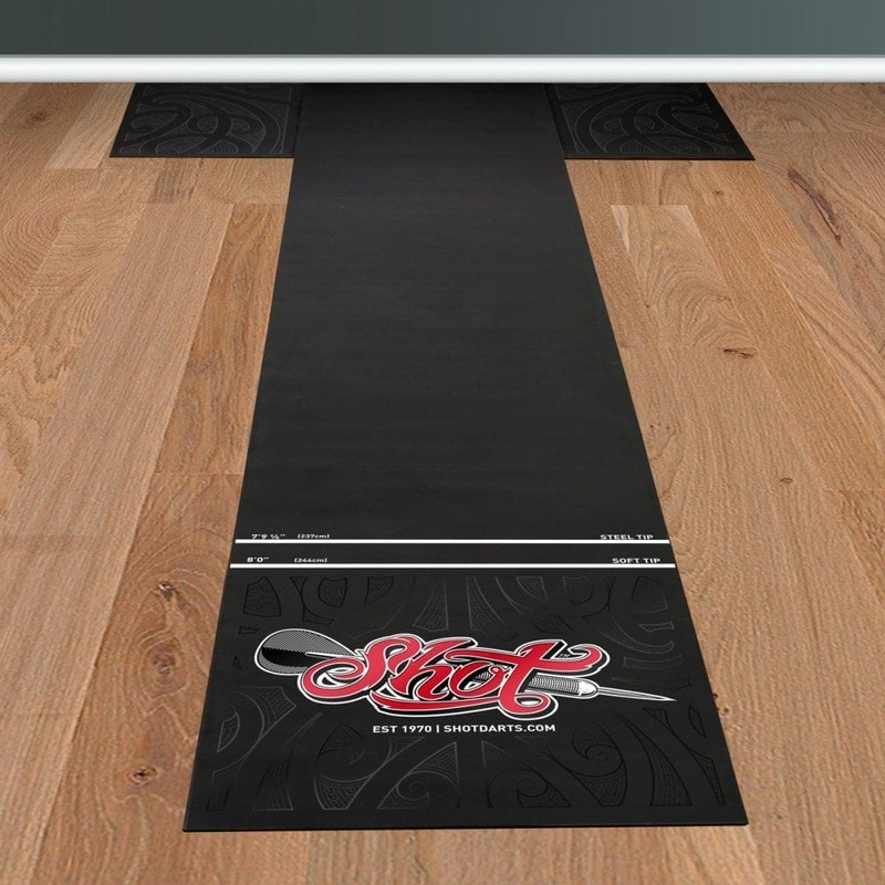 Shot T-Mat – Carpet Dart Mat – Floor Protection – 300cm x 60cm – Black