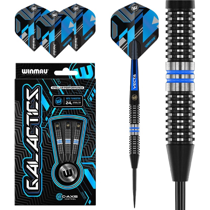 Winmau Galactics 90% Tungsten Steel Tip Darts 24 GRAM