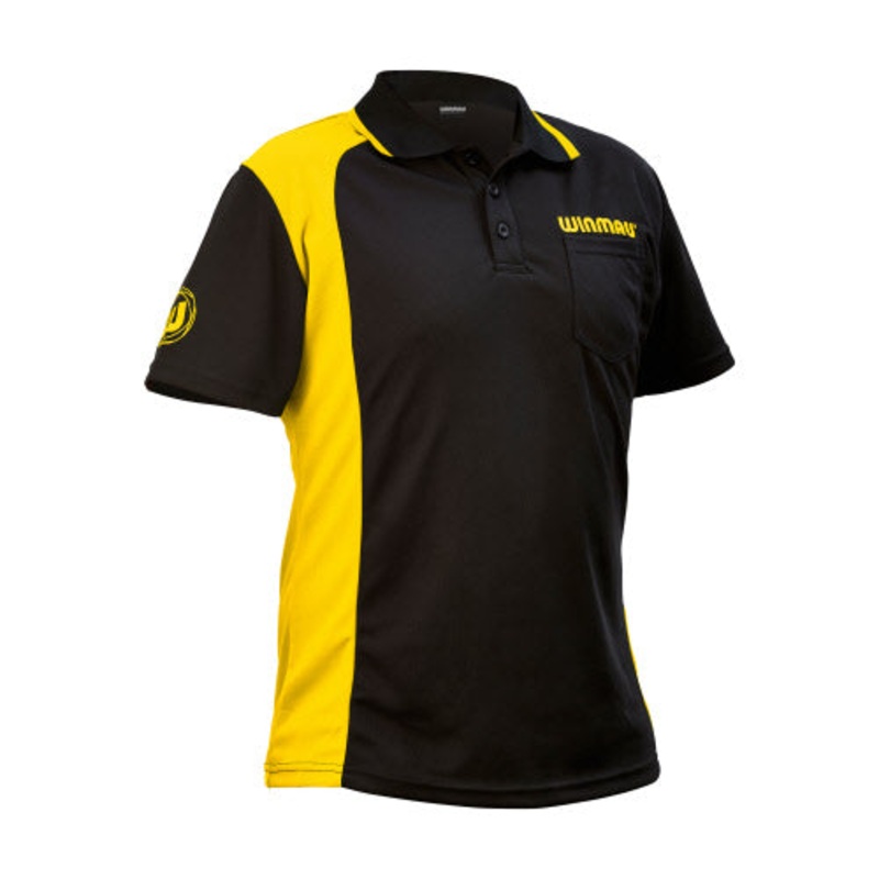 Winmau Wincool 2 Dart Shirt – Black/Yellow – Triple Extra Large (3XL)