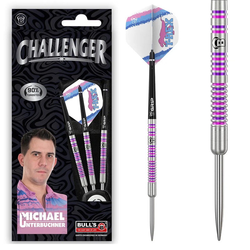 Bull’s DE Challenger Michael Unterbuchner 90% Tungsten Steel Tip Darts 24 GRAM