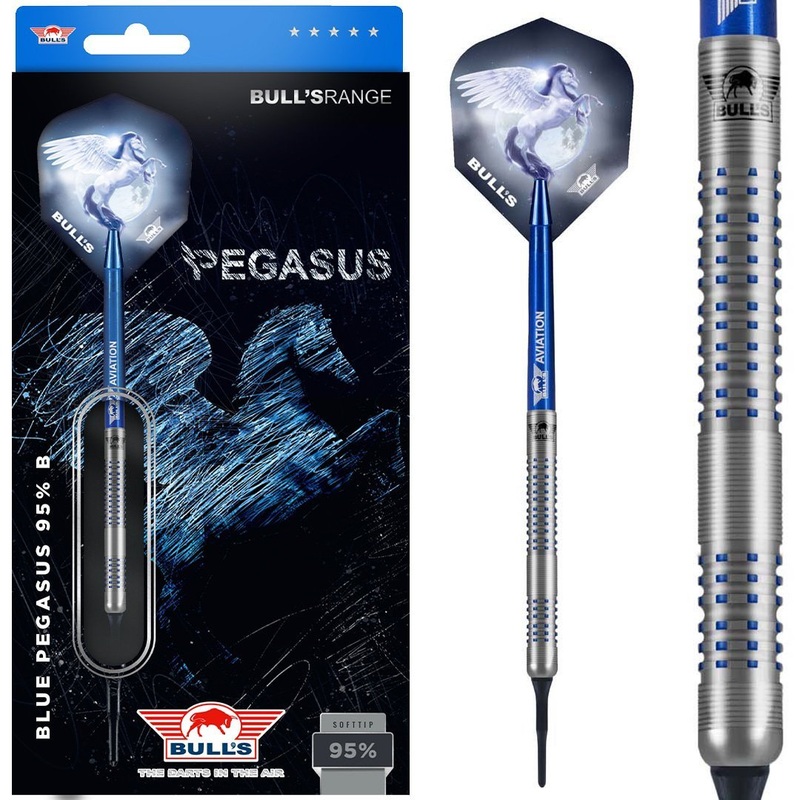 Bull’s NL Blue Pegasus B 95% Tungsten 20 gram Soft Tip Dart Set