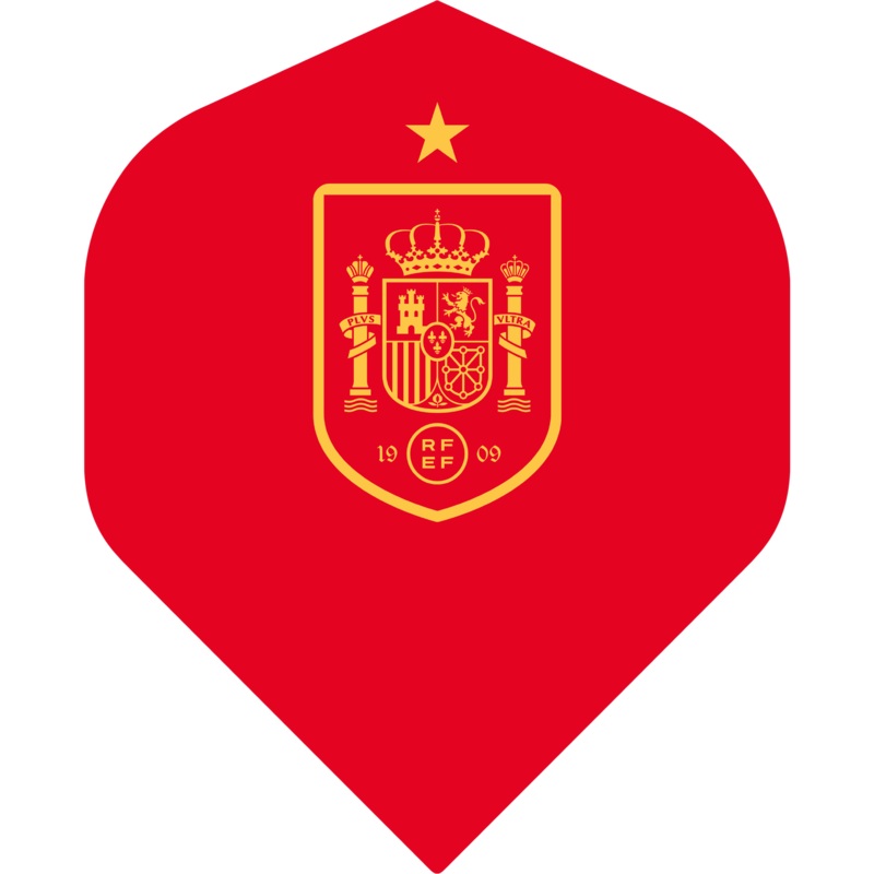 *Espana Football Dart Flights – Official Licensed – 100 Micron – No2 – Std – F1 – Spain – Red