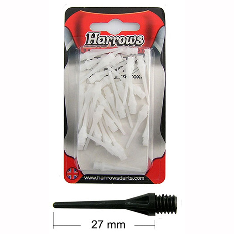 Harrows Soft Tip Dimple Points 30 Pack – Black *27mm
