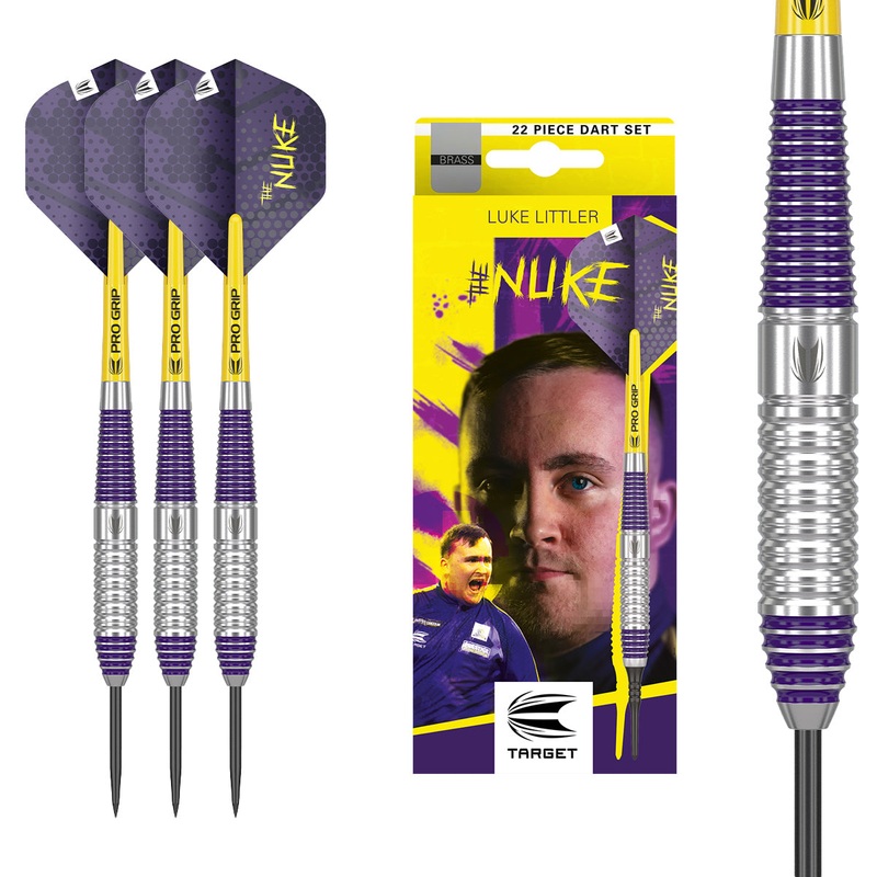 Luke Littler Brass Steel Tip Darts by Target 22 Gram