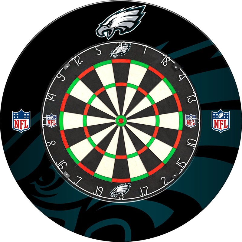 NFL – Printed Dartboard & Printed Surround – Official Licensed – Philadelphia Eagles