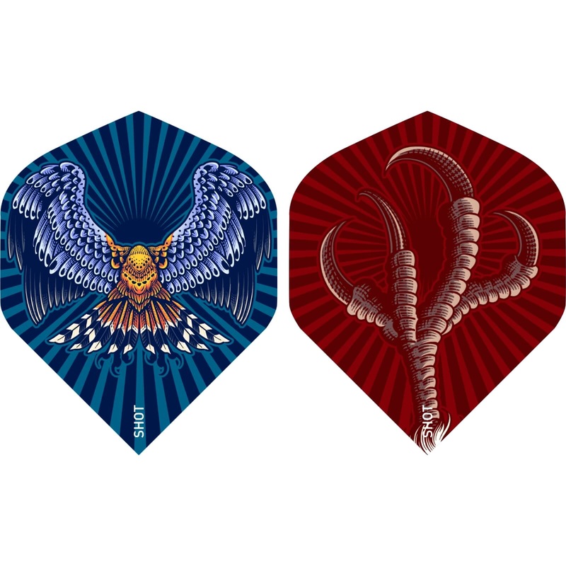 Shot – Birds of Prey – Big Wing Dart Flights Blue