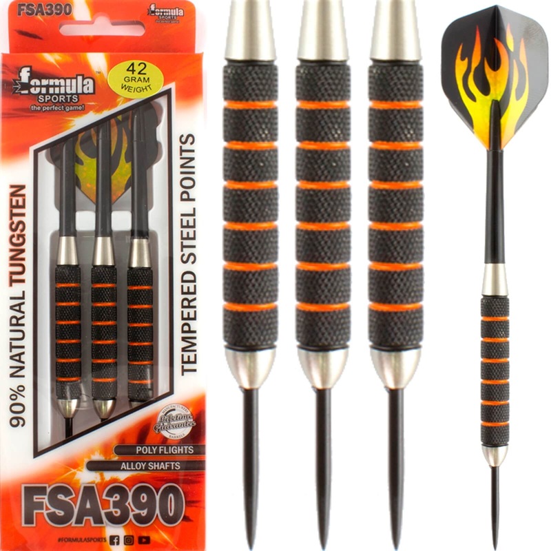 Formula Sports – FSA390 Heavy Darts – Steel Tip – 90% Tungsten – 42g