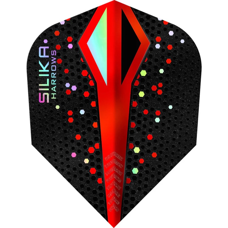 Harrows Silika Colorshift – Patented Tough Crystalline Coated Red – No6 Standard Dart Flights Standard 100 Micron Extra Strong