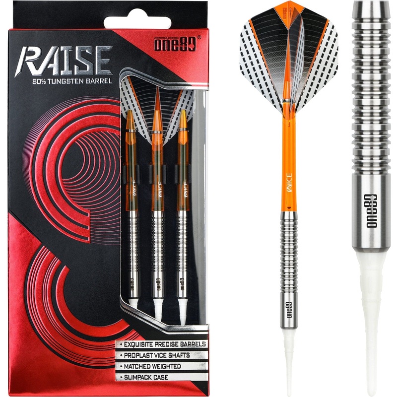 One80 Raise UK Darts – Soft Tip – Ringed 16g