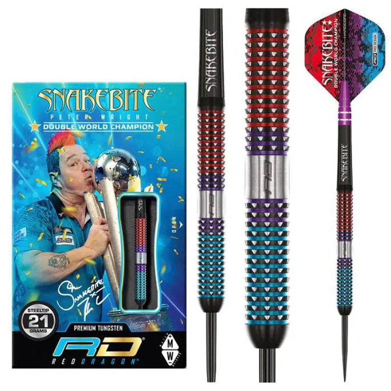 Red Dragon Peter Wright Spirit 90% Tungsten Steel Tip Darts 21 GRAM